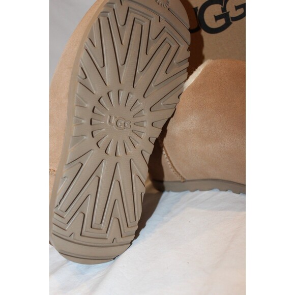 UGG WOMEN'S PUMPED SUEDE SHEARLING LINED CLOGS CHESTNUT NIB - Picture 7 of 7